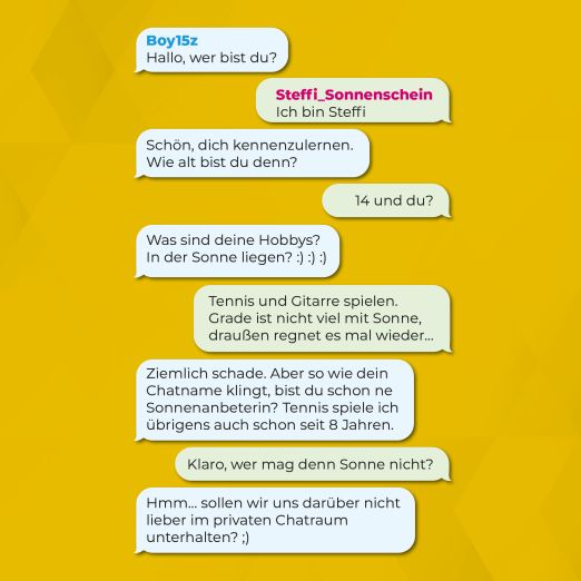 Grafik: Auszug aus einem Chat.